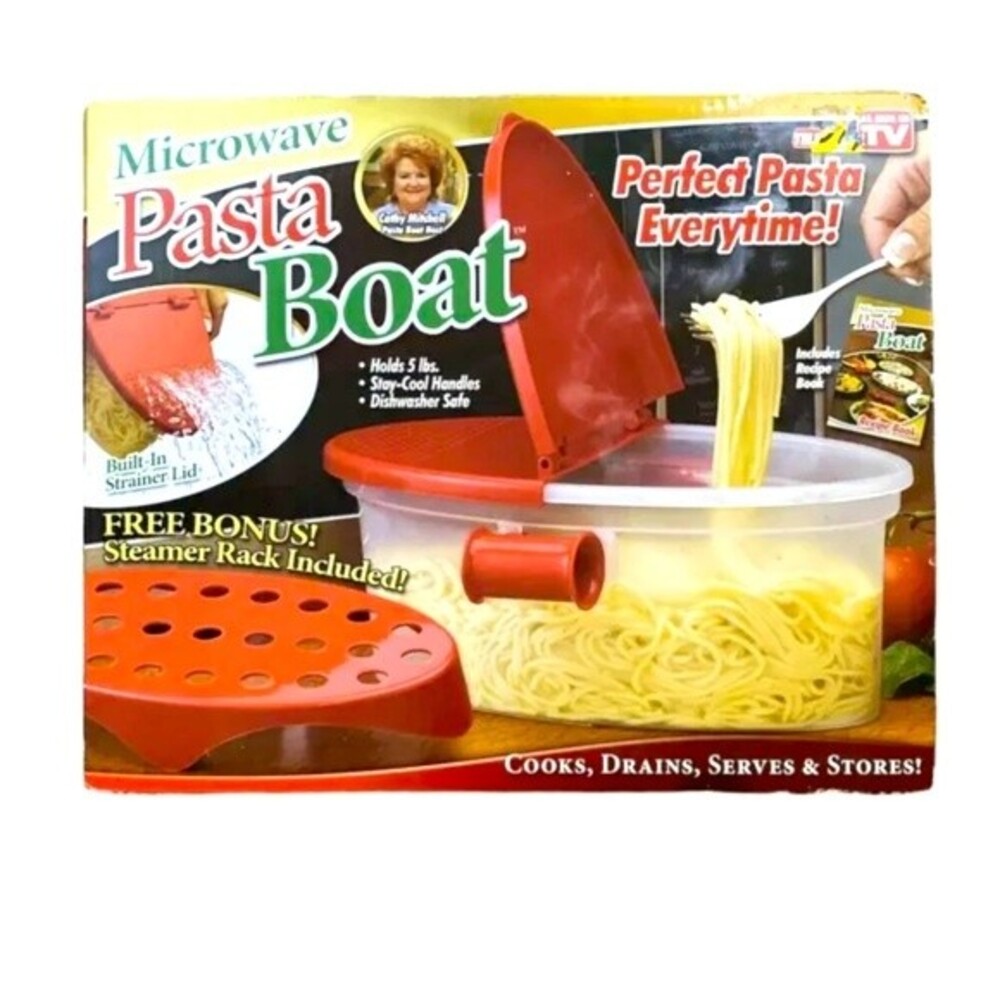 PASTA BOAT by Telebrands As Seen On TV Perfect Microwave Pasta w Original Box